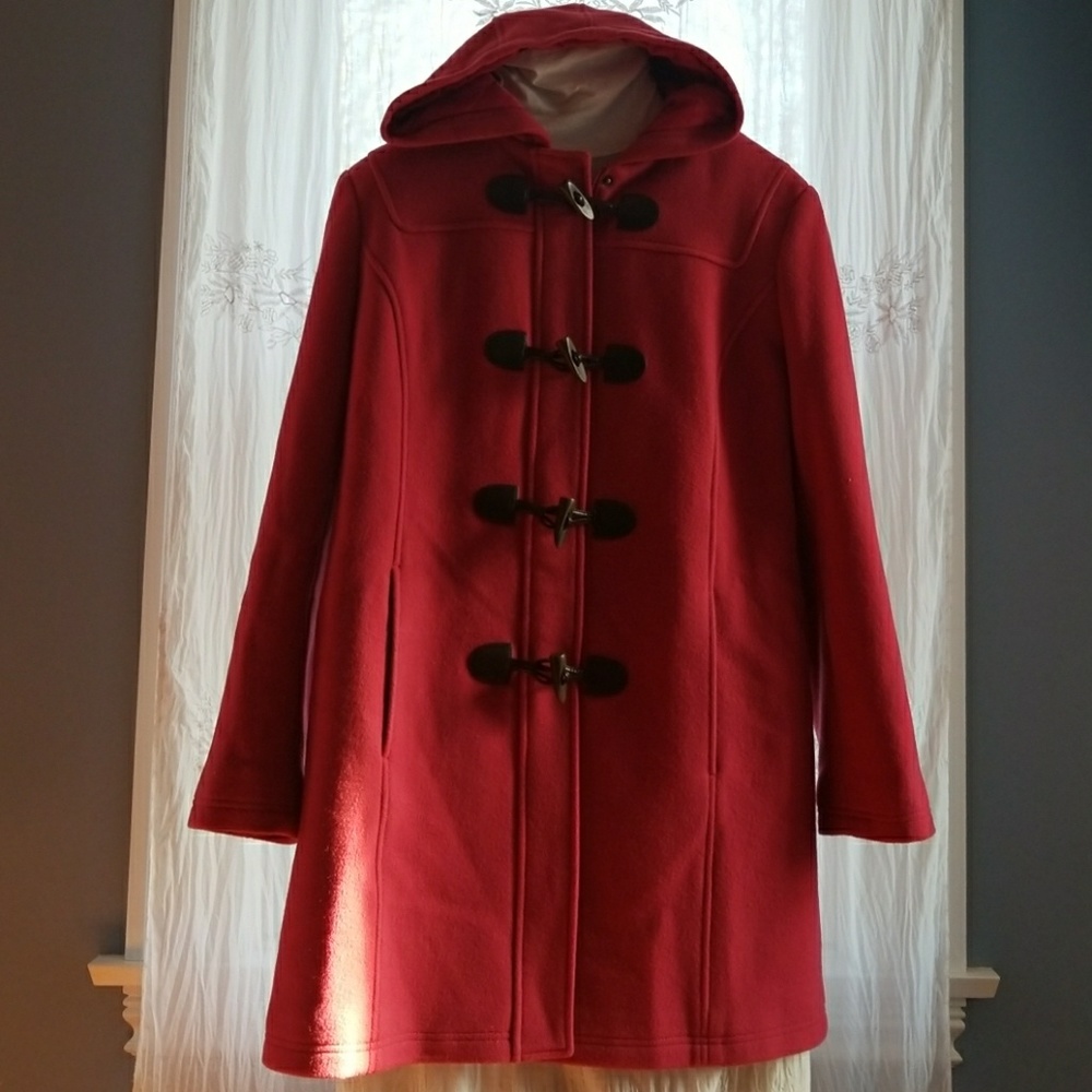 LLBean Bellandi Raspberry  Wool Thinsulite Coat Fits like a 12